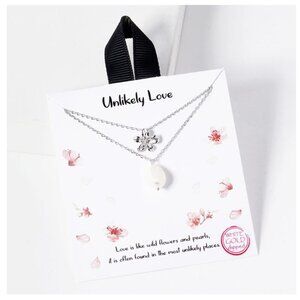 160. Unlikely Love White Gold Dipped Necklace